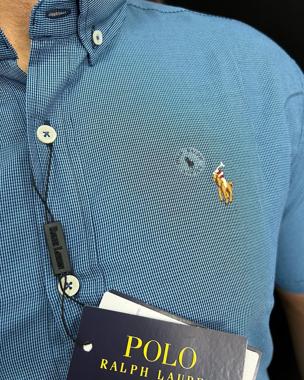 Camisa Social Ralph Lauren Azul