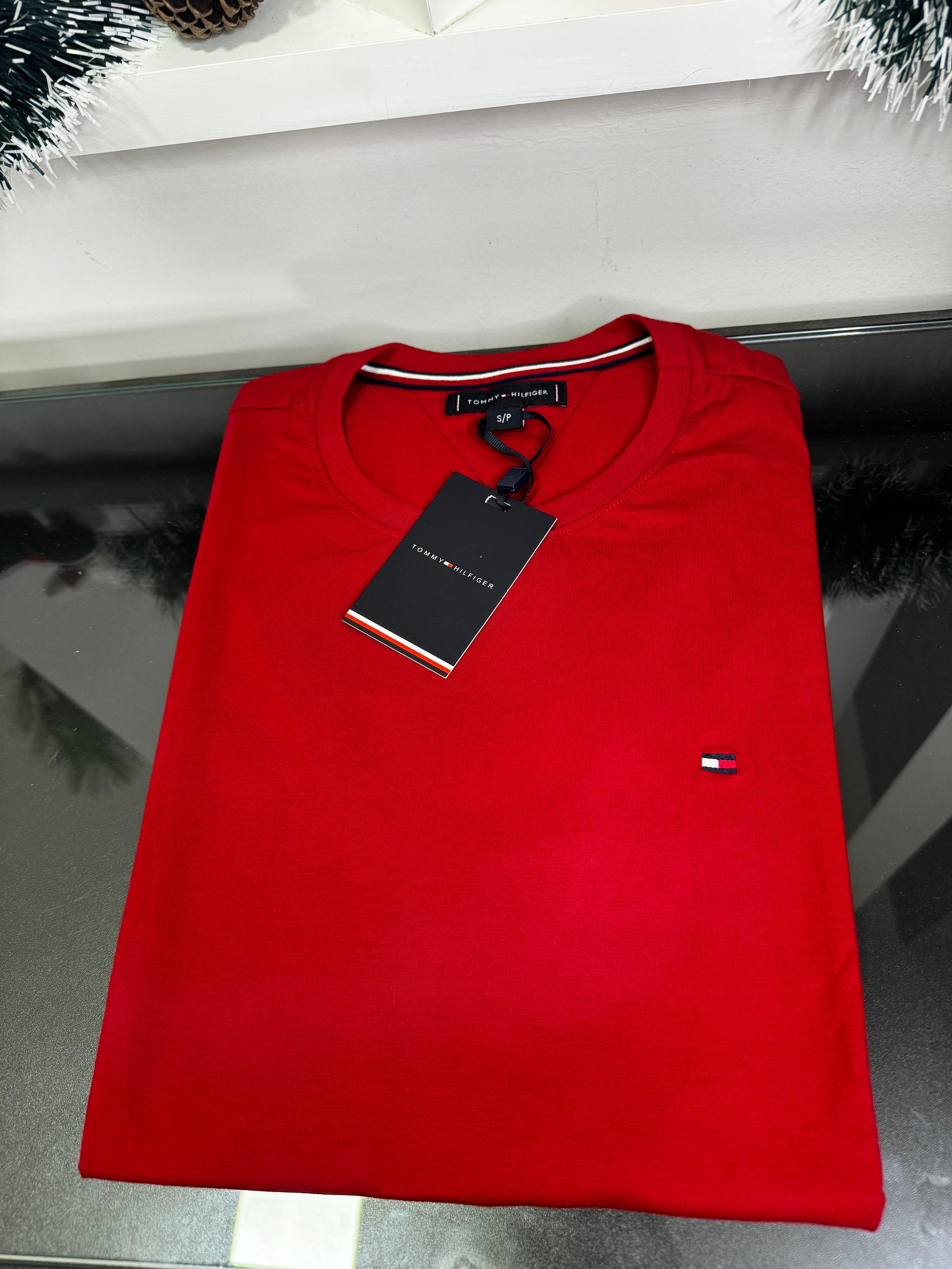 Camiseta Seda Pima Tommy Vermelha