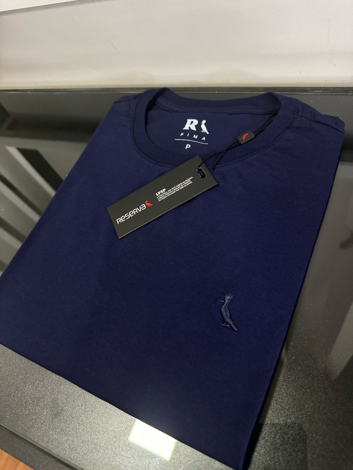 Camiseta Seda Pima Reserva Azul