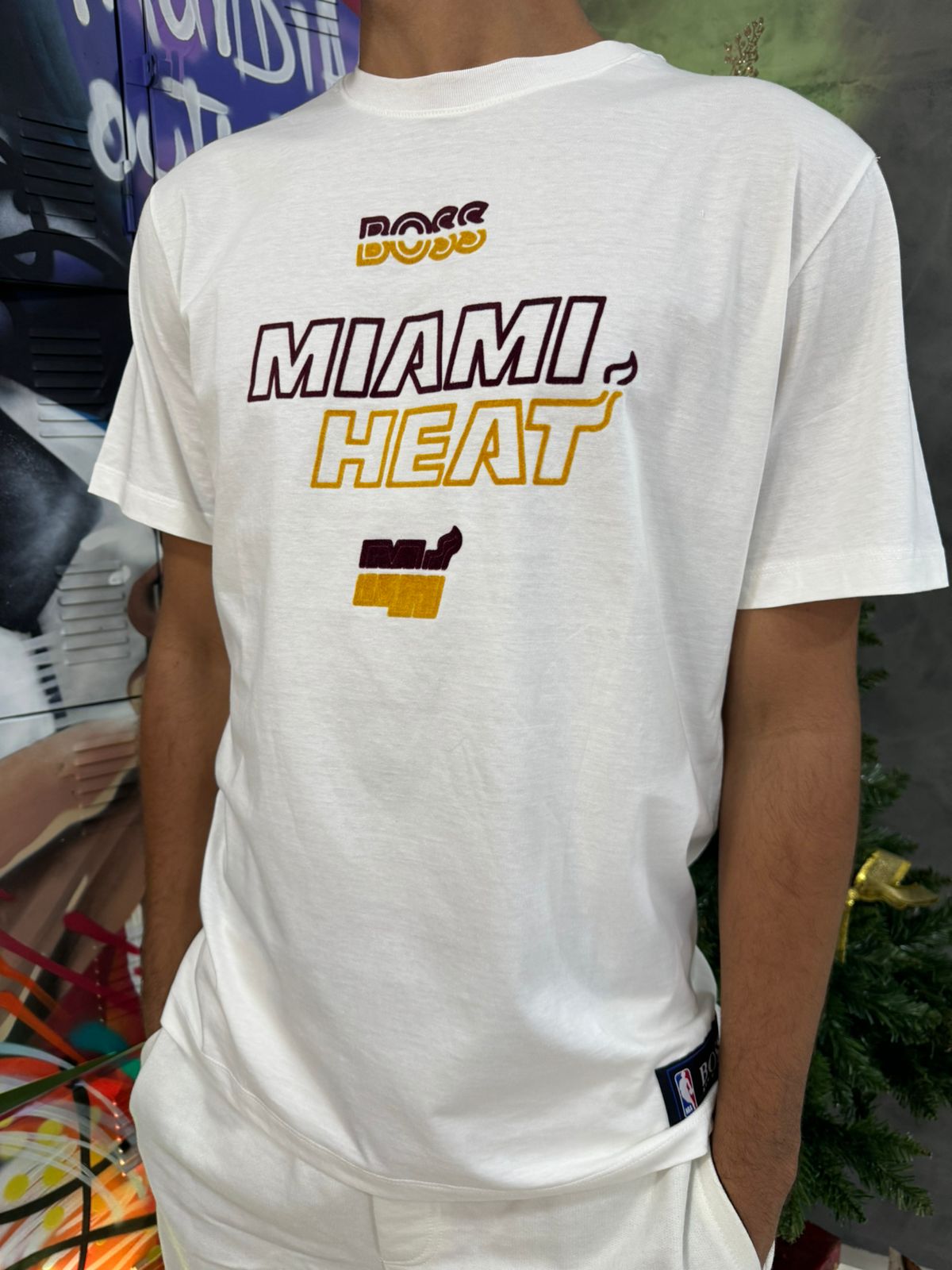 Camiseta NBA Hugo Boss Branca