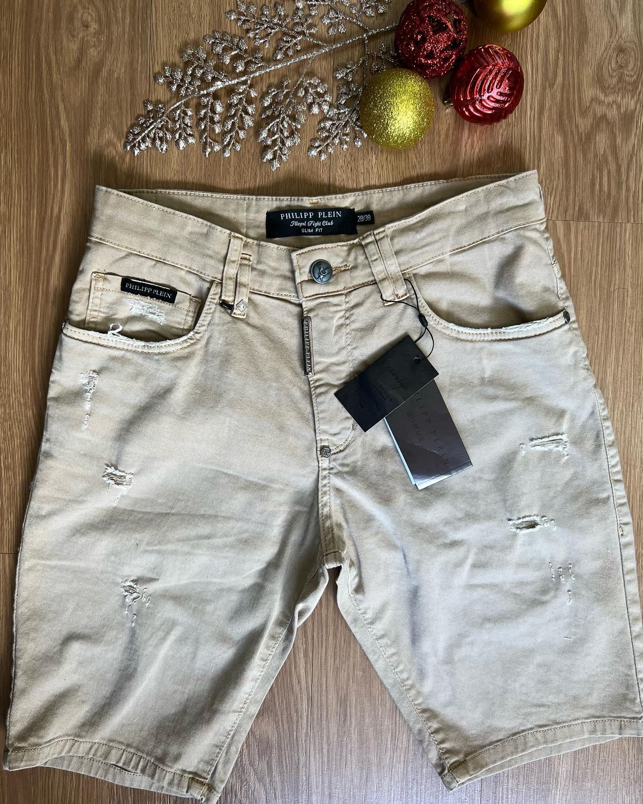 Bermuda Jeans Philipp Plein Bege