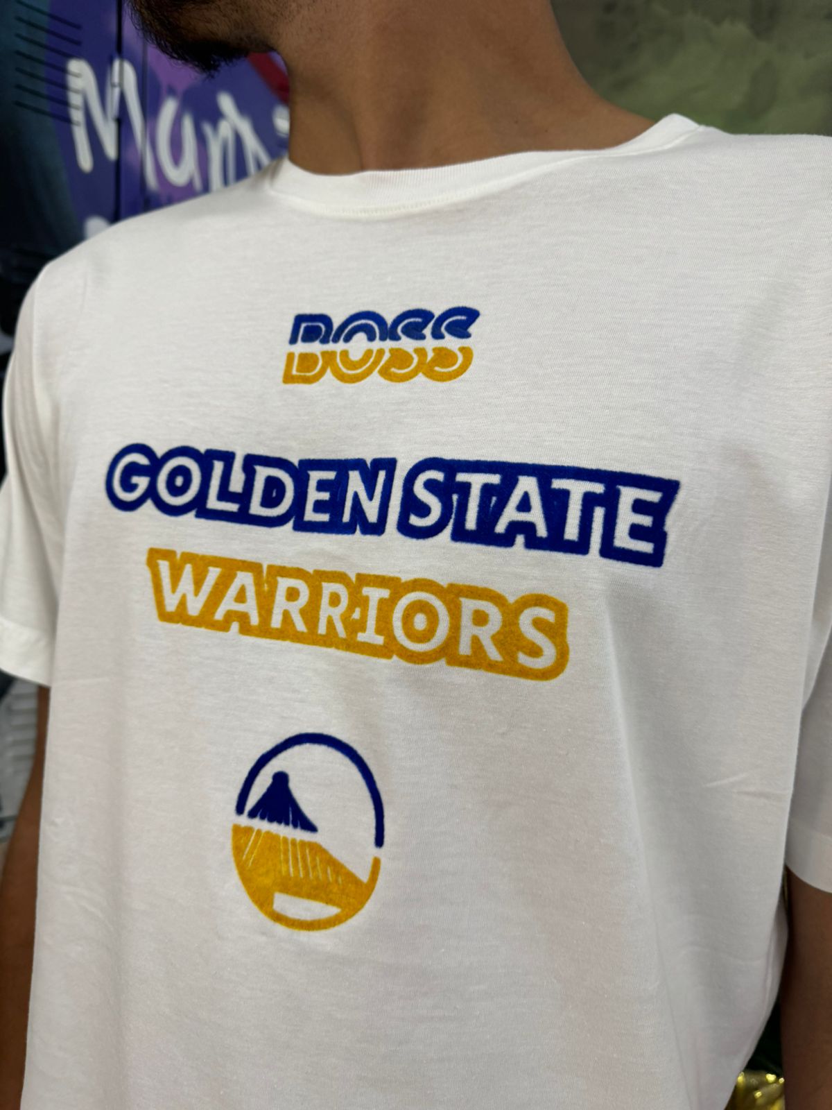 Camiseta NBA Hugo Boss Branca