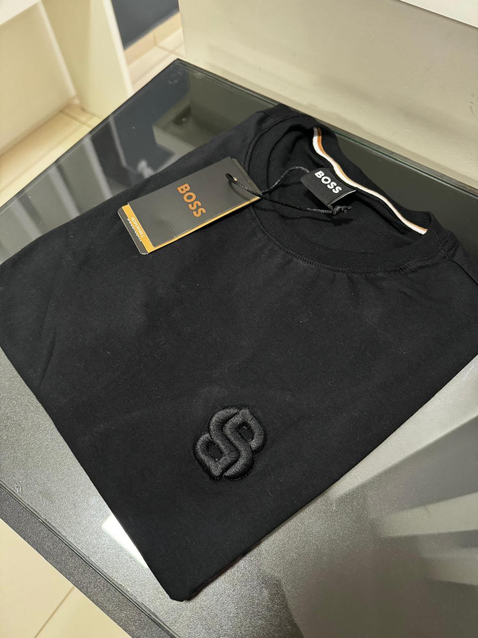 Camiseta Seda Pima Hugo Boss Preto