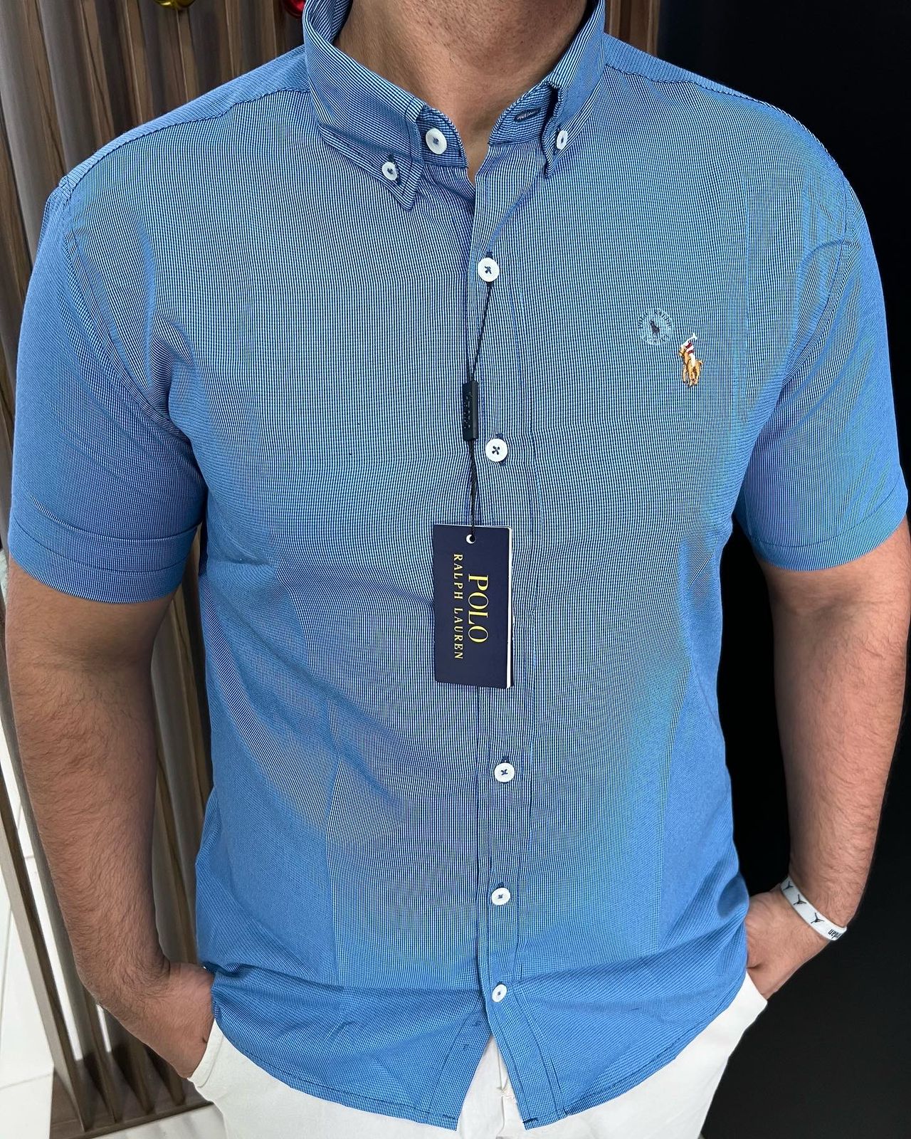 Camisa Social Ralph Lauren Azul