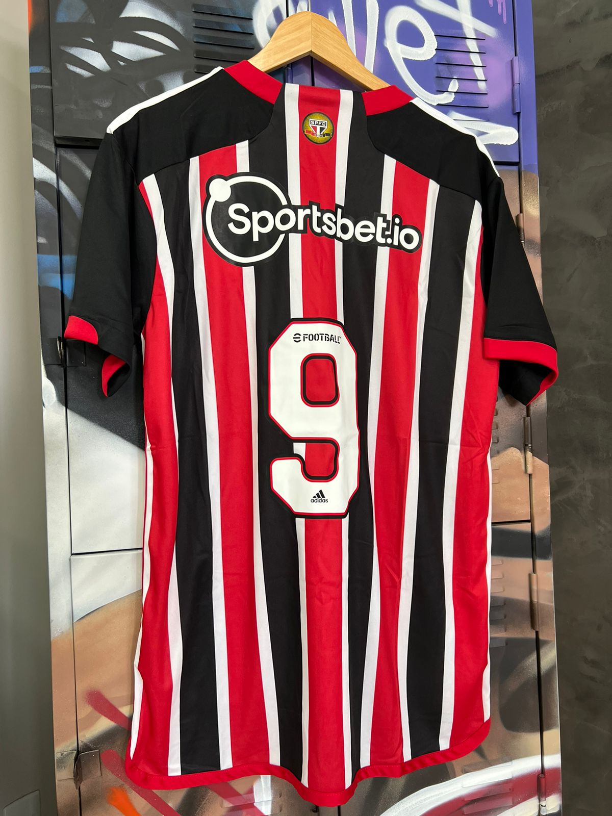 Camisa São Paulo Personalizada Adidas Vermelho,Preto