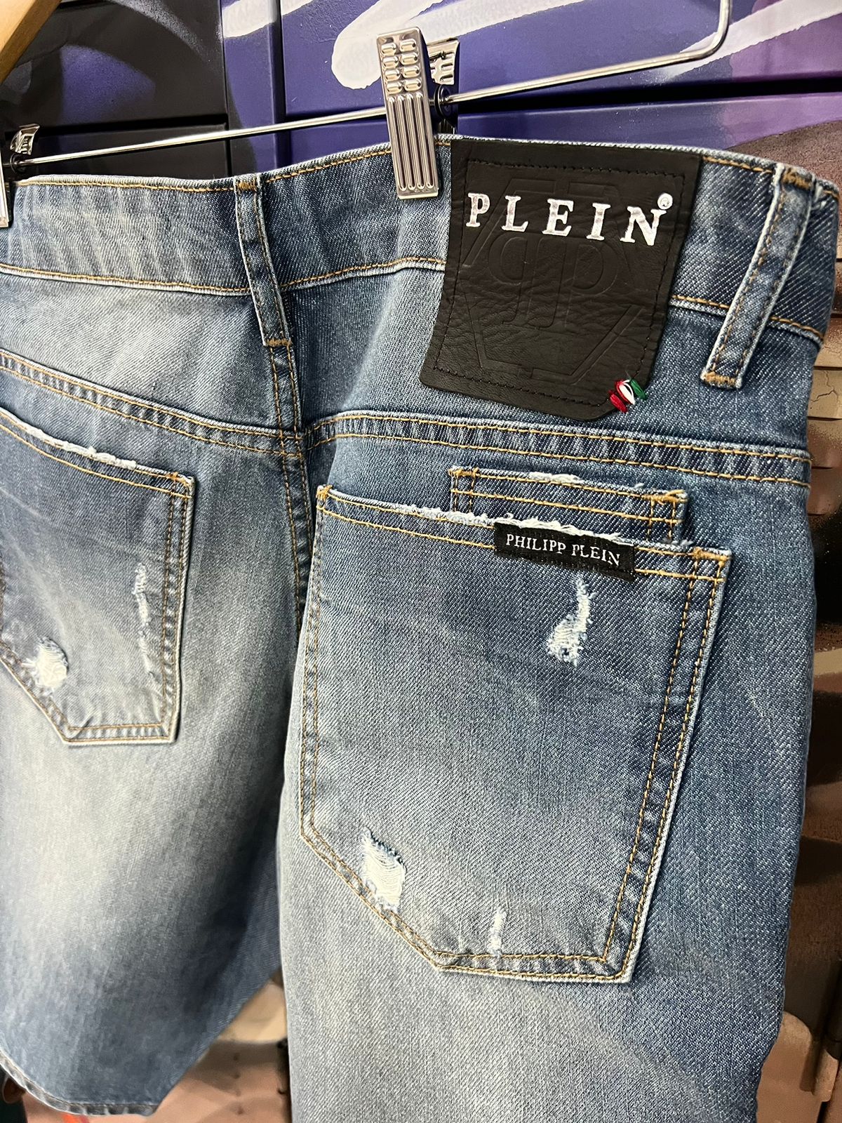Bermuda Jeans Philipp Plein Azul