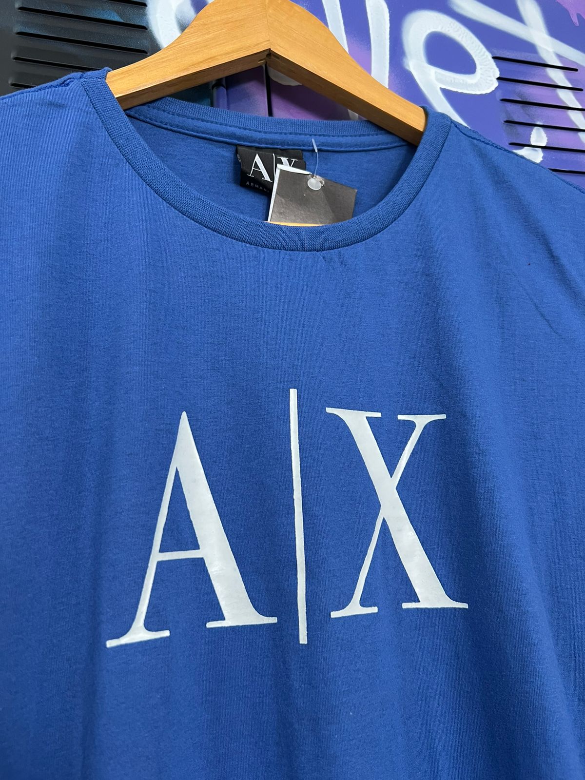 Camiseta Algodão Armani Azul