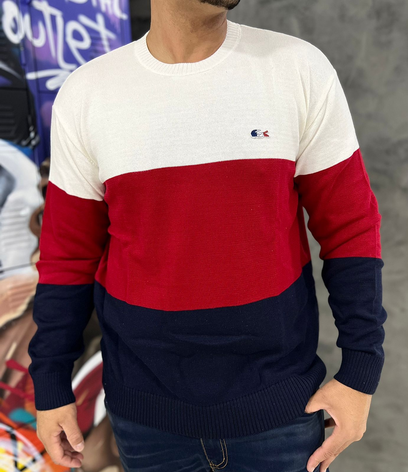 Suéter Lacoste Branco