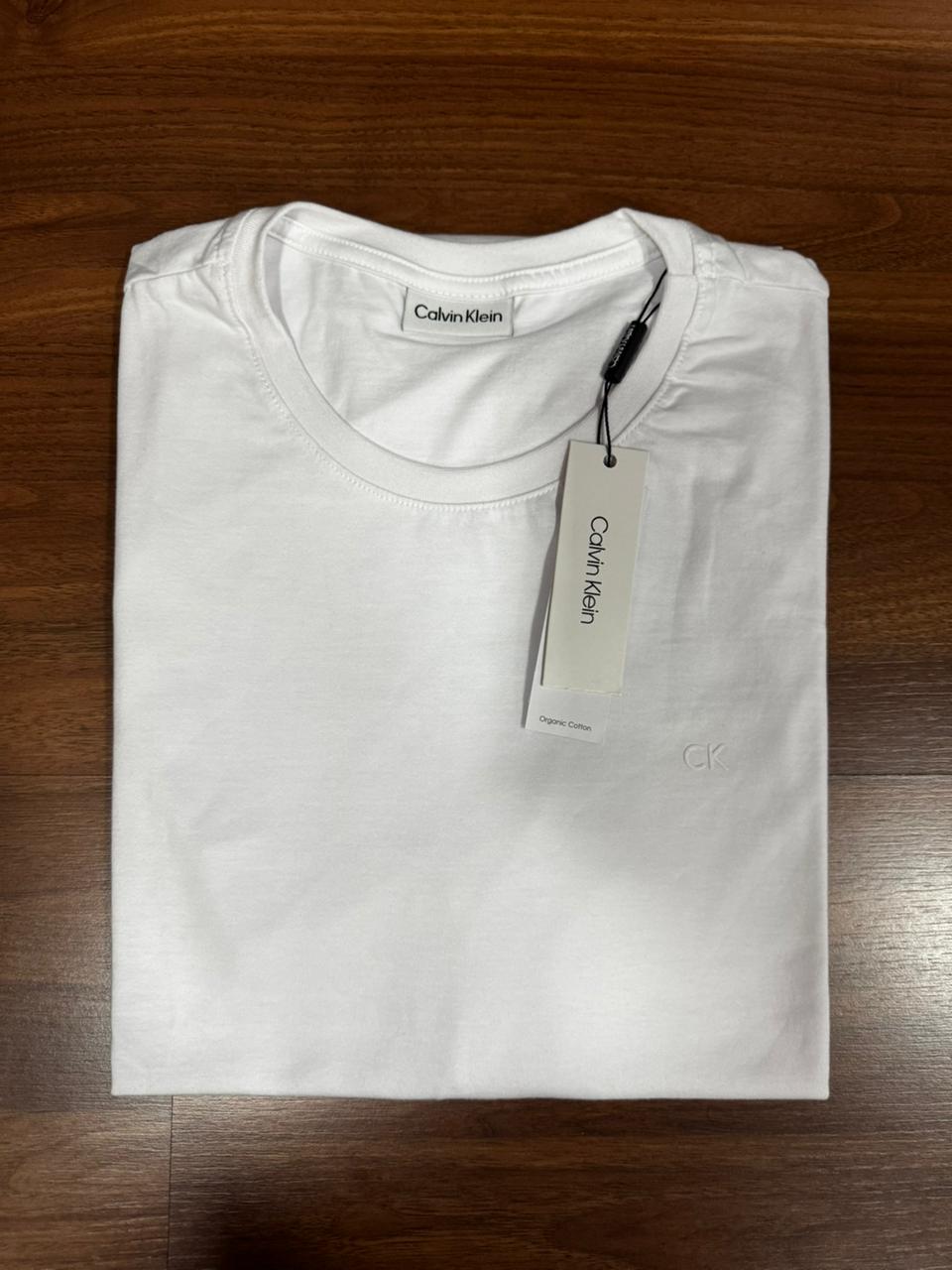 Camiseta Seda Pima Calvin Klein Branco