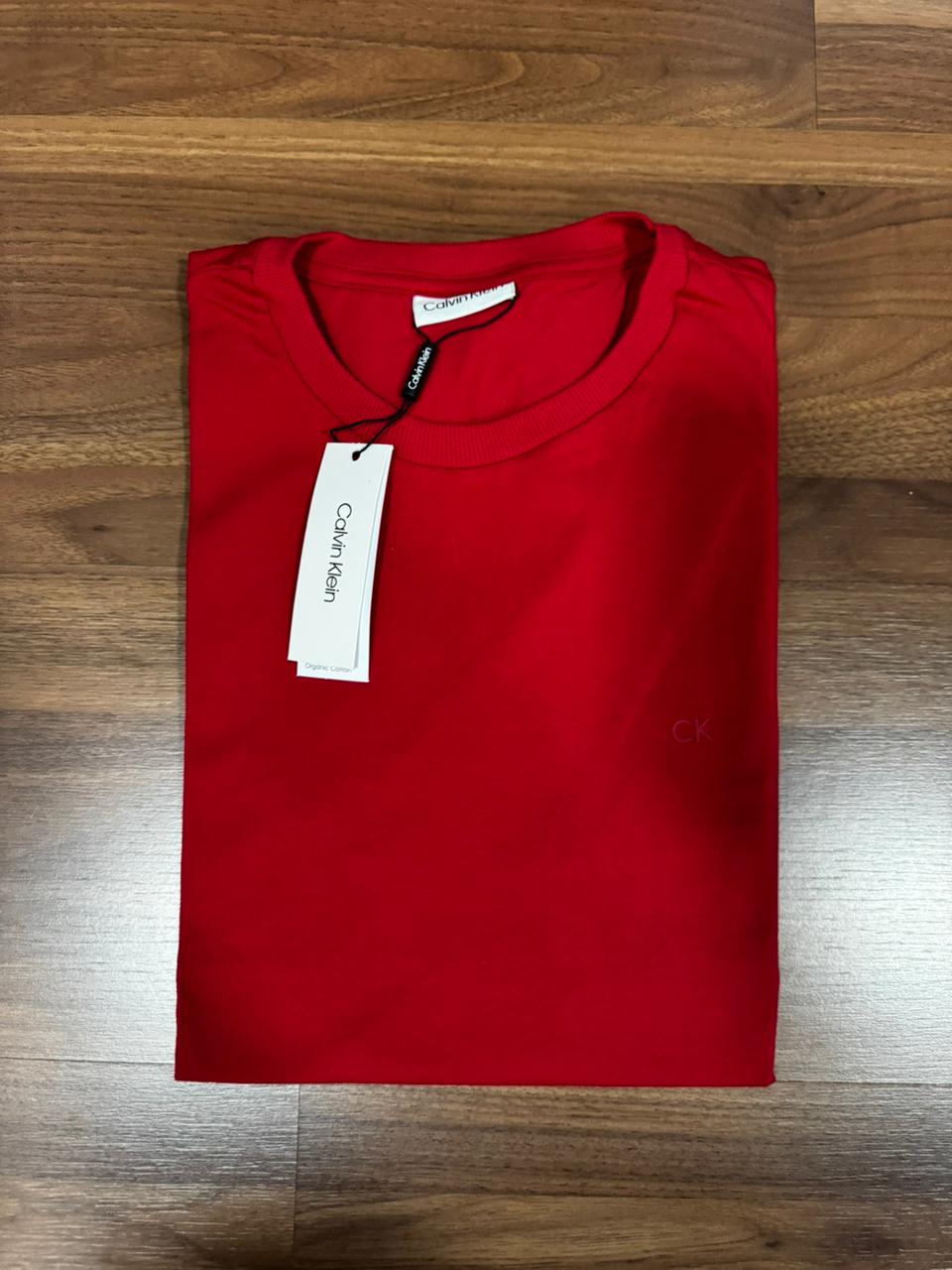 Camiseta Seda Pima Calvin Klein Vermelho