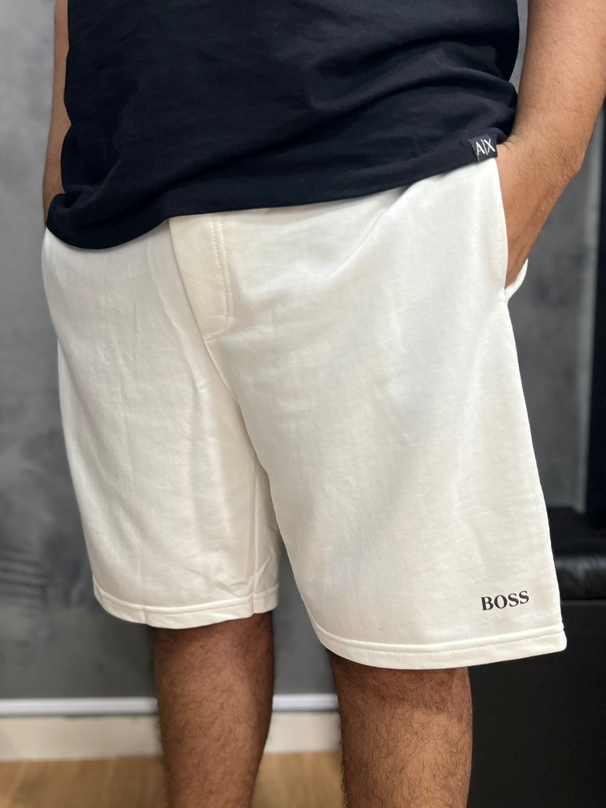 Bermuda  Moletom Hugo Boss Branco