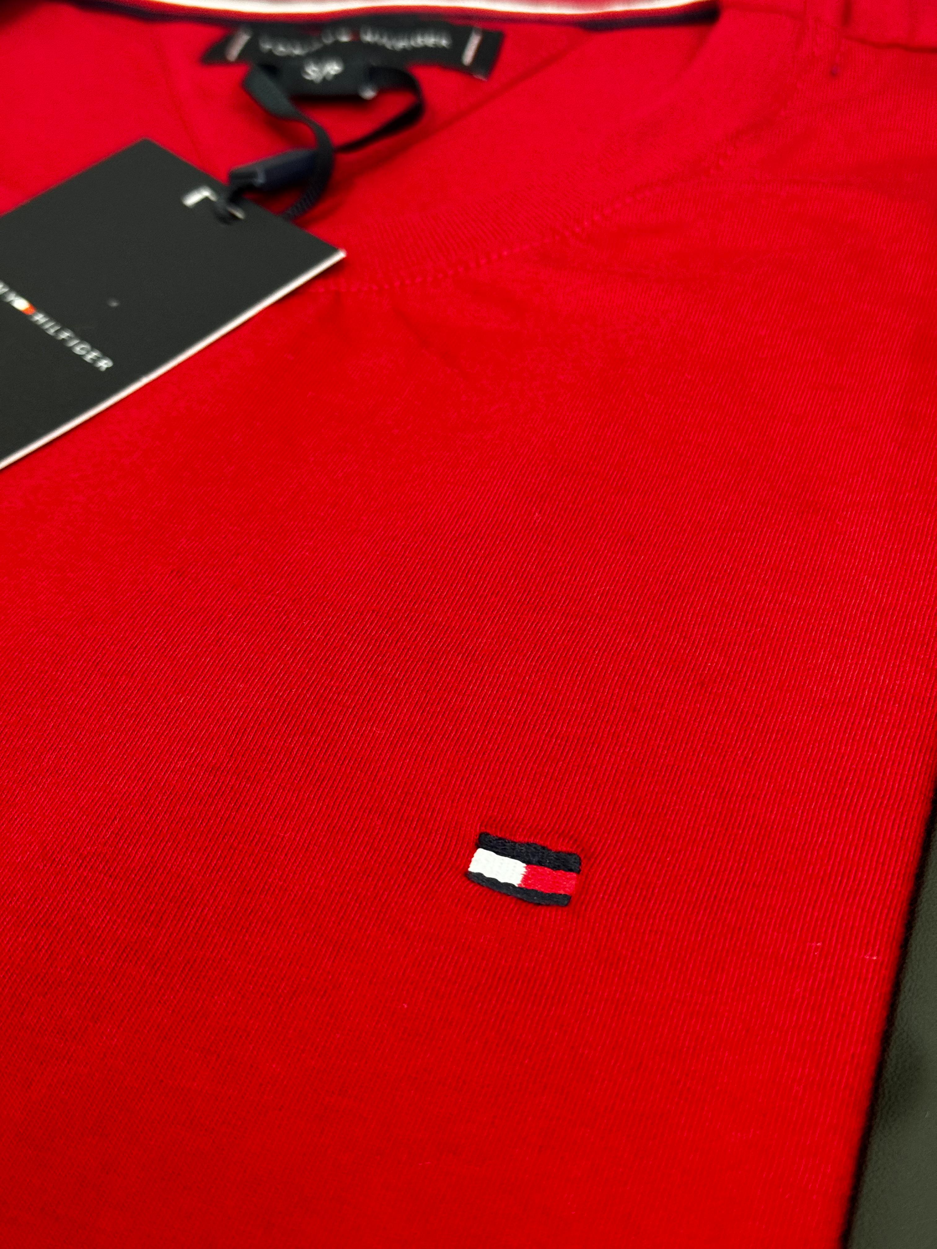 Camiseta Seda Pima Tommy Vermelha