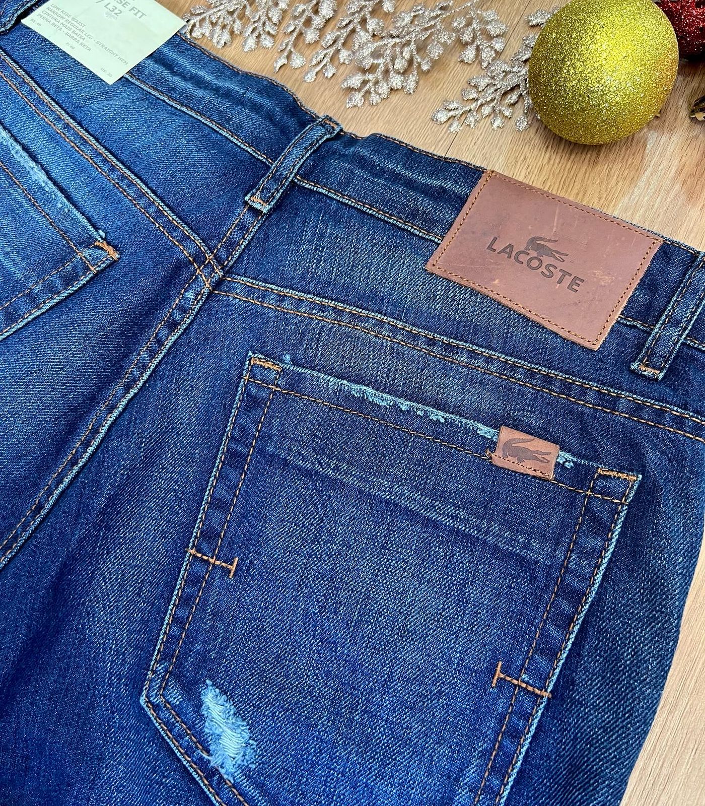 Bermuda Jeans Lacoste Azul