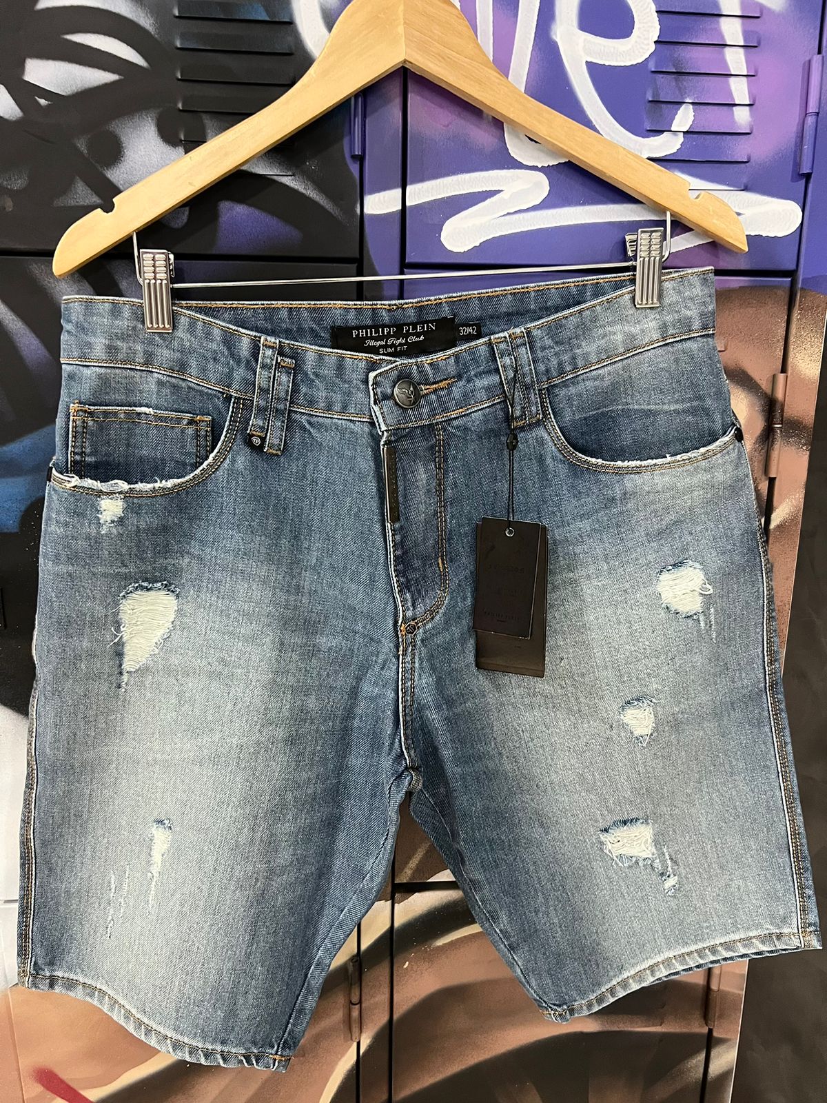 Bermuda Jeans Philipp Plein Azul