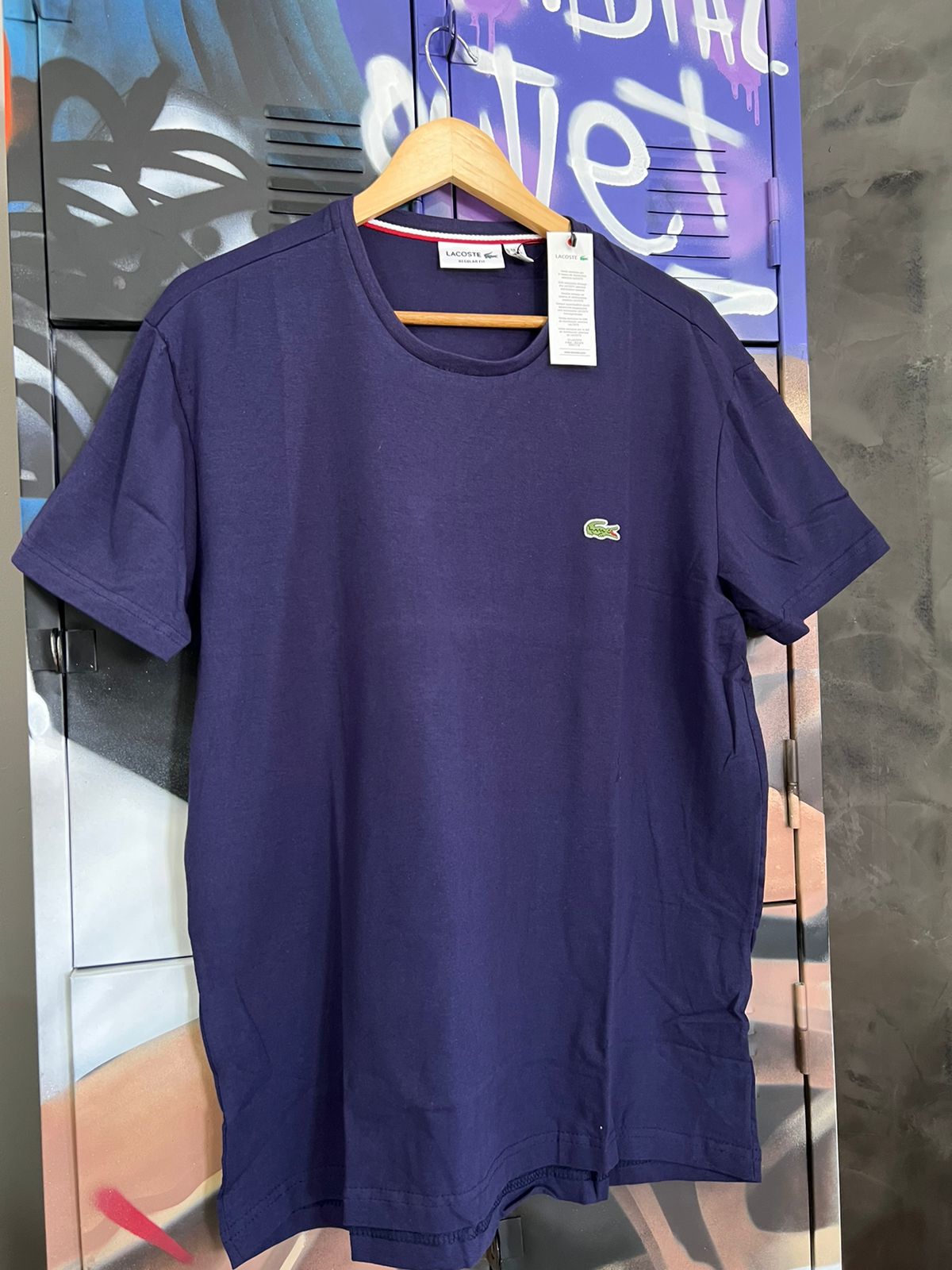 Camiseta Linha Griff Lacoste Azul