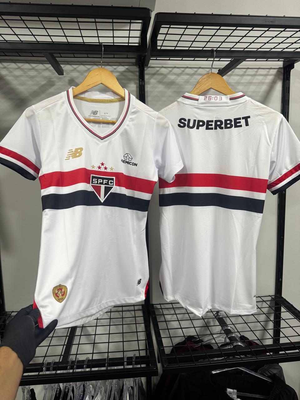 Camisa Feminina São Paulo 25/26 New Balance Branca