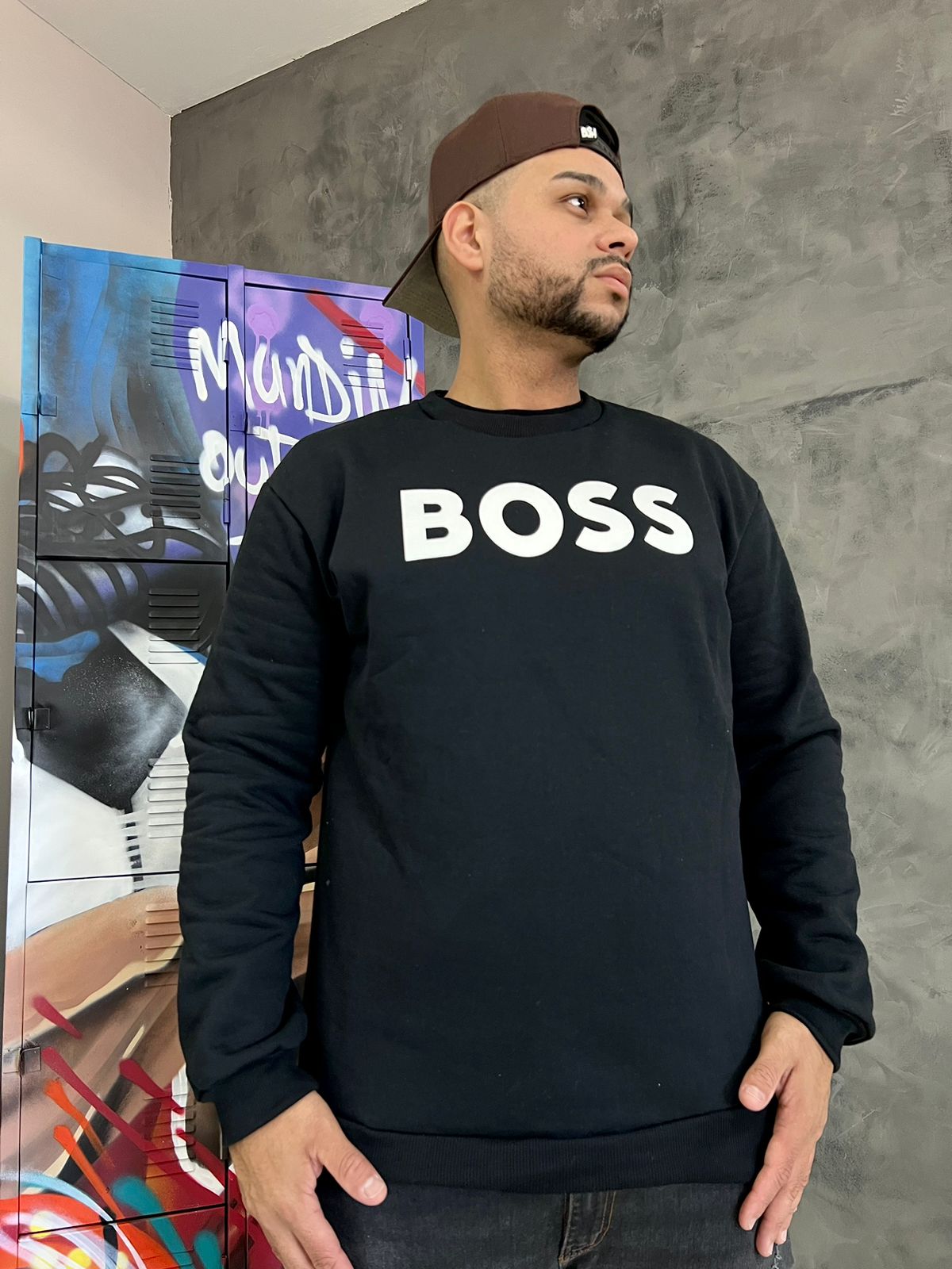 Blusa Moletom Hugo Boss Preto