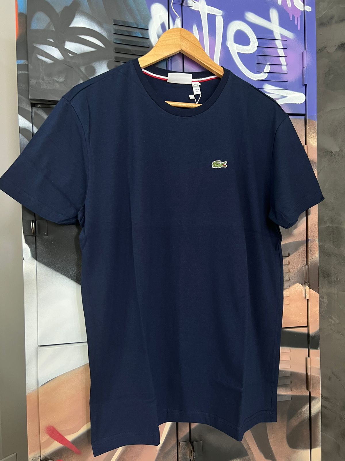 Camiseta Linha Griff Lacoste Azul