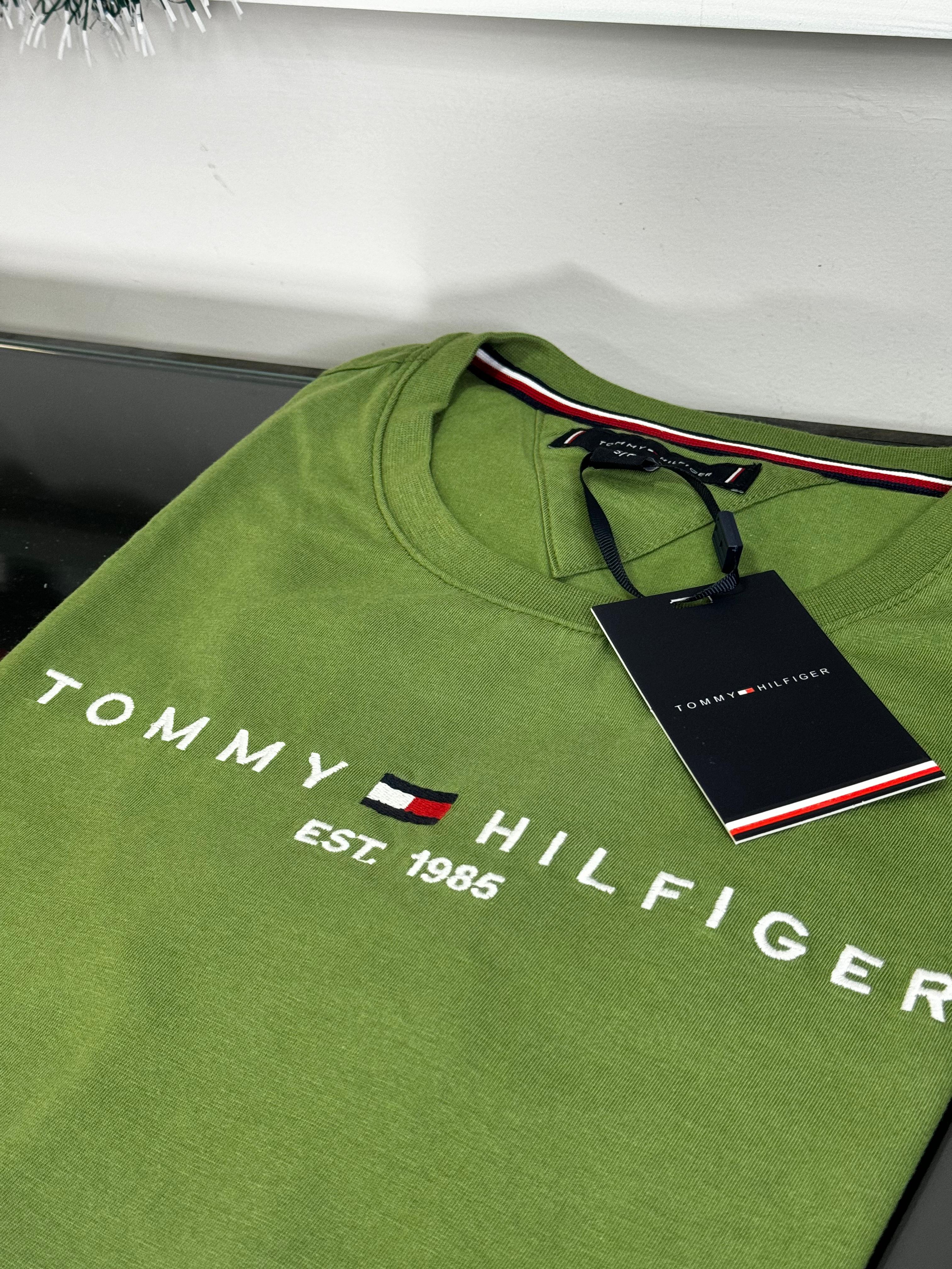 Camiseta Seda Pima Tommy Verde