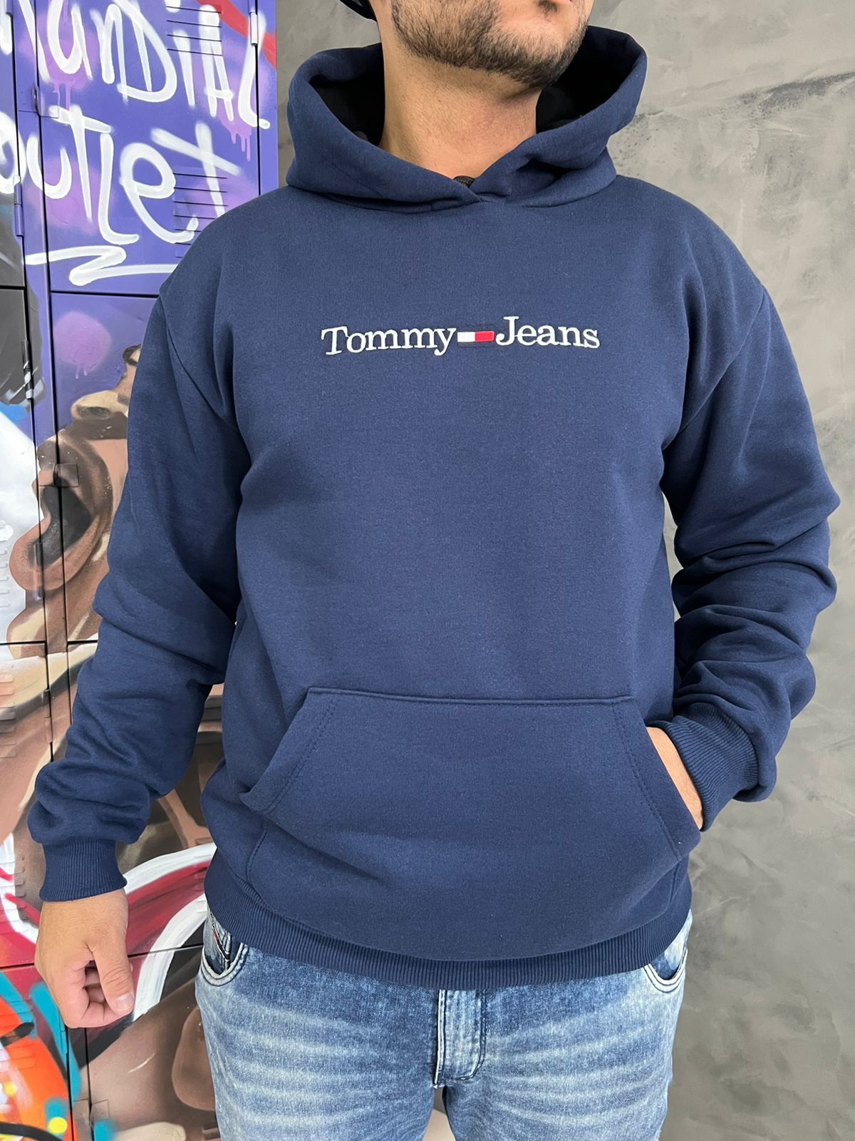 Blusa Moletom Tommy Azul