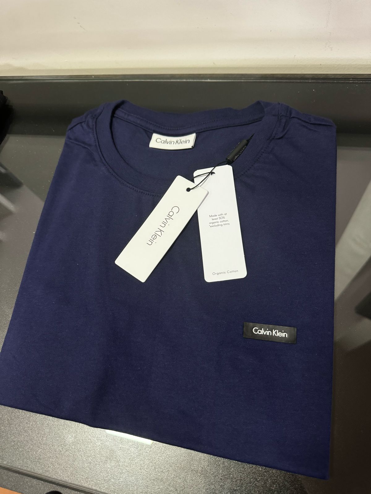 Camiseta Seda Pima Calvin Klein Azul