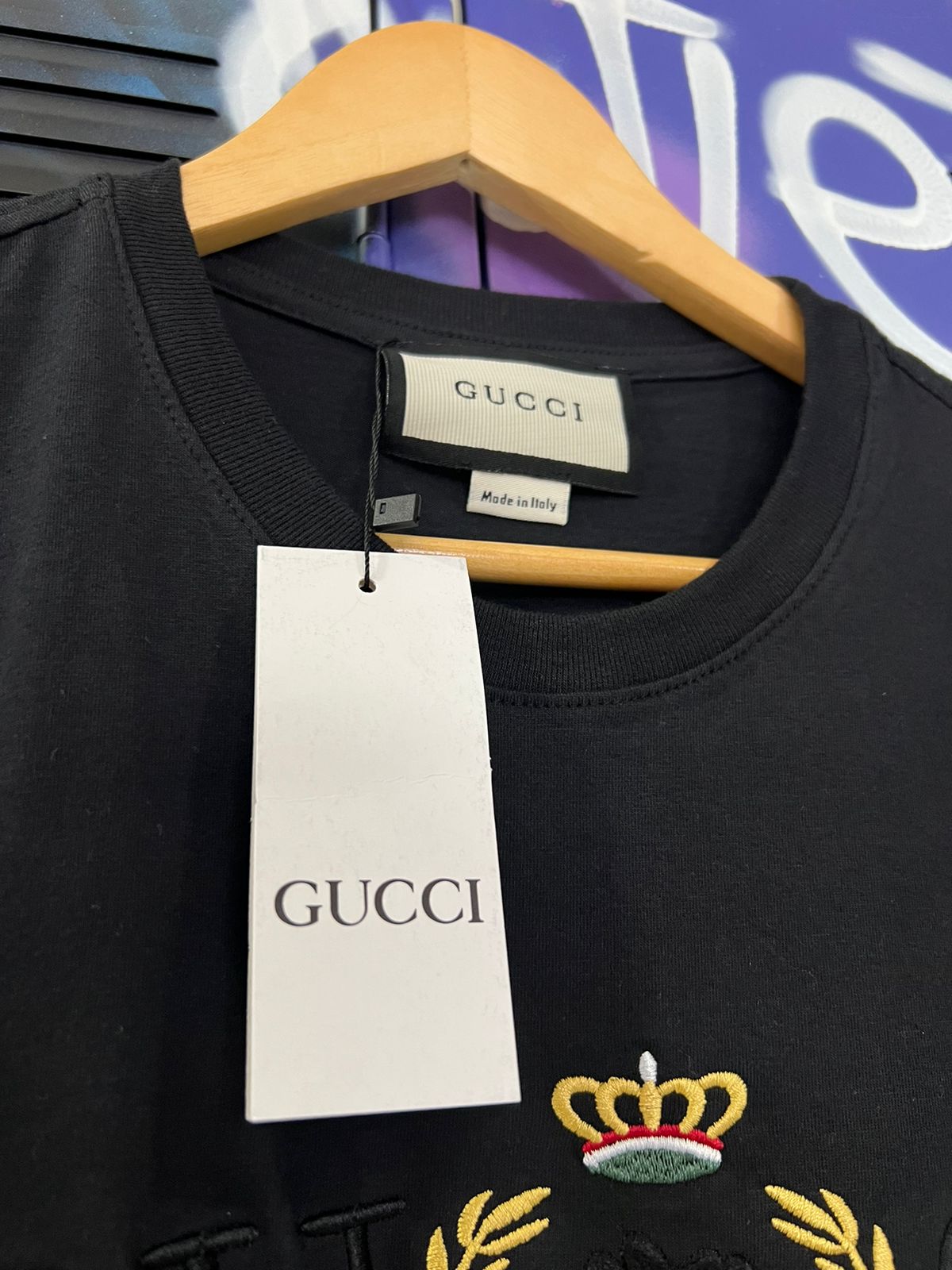 Camiseta Linha Griff Gucci Preto