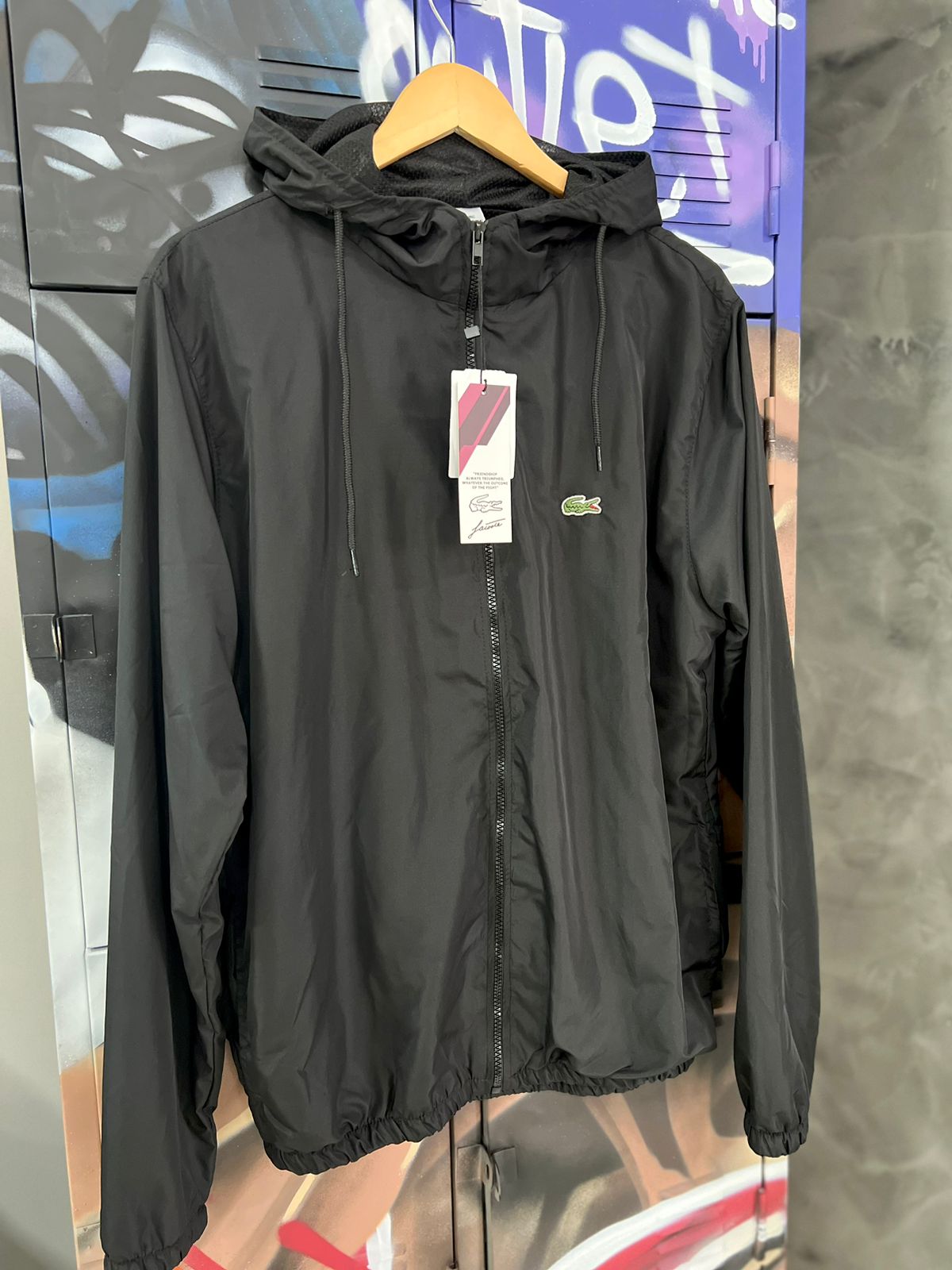 Corta Vento Lacoste Preto