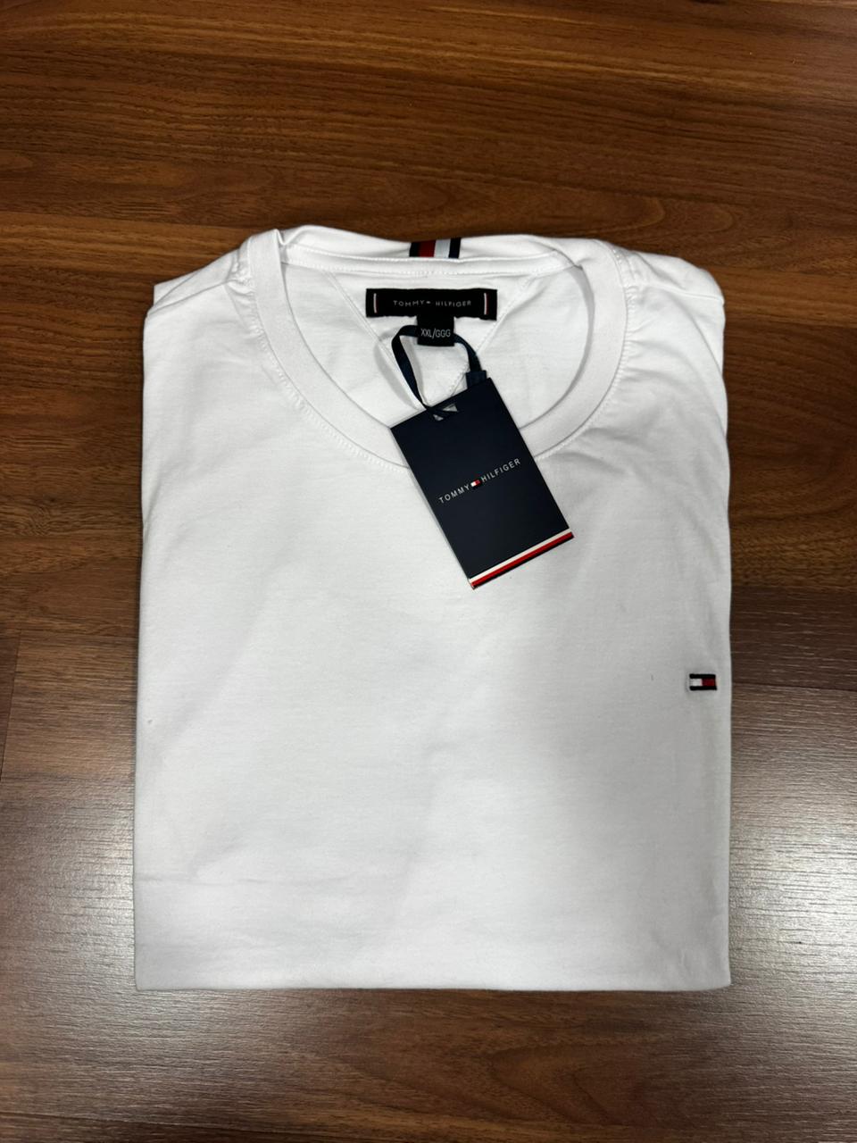 Camiseta Seda Pima Tommy Branco