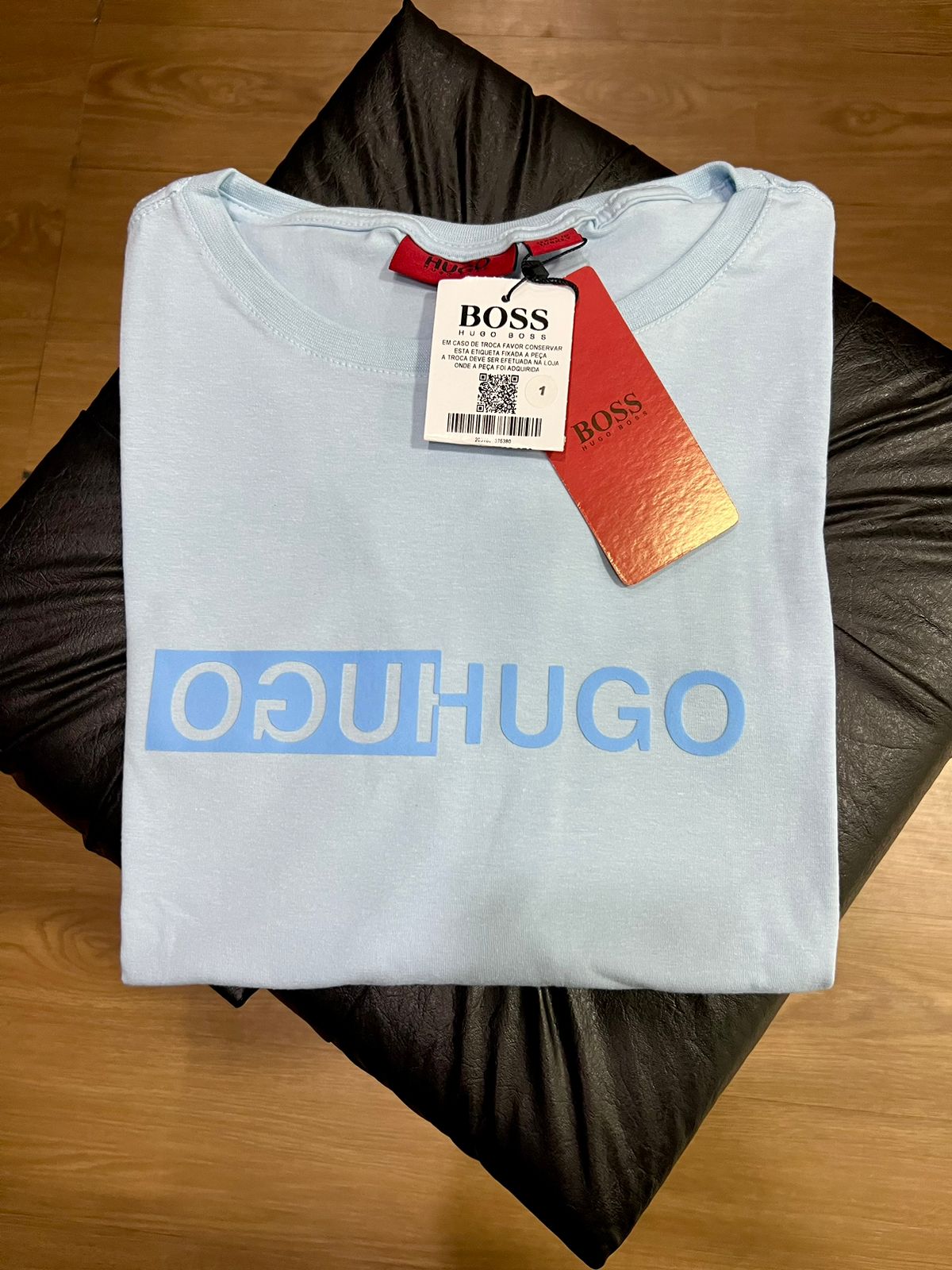 Camiseta Linha Griff Hugo Boss Azul