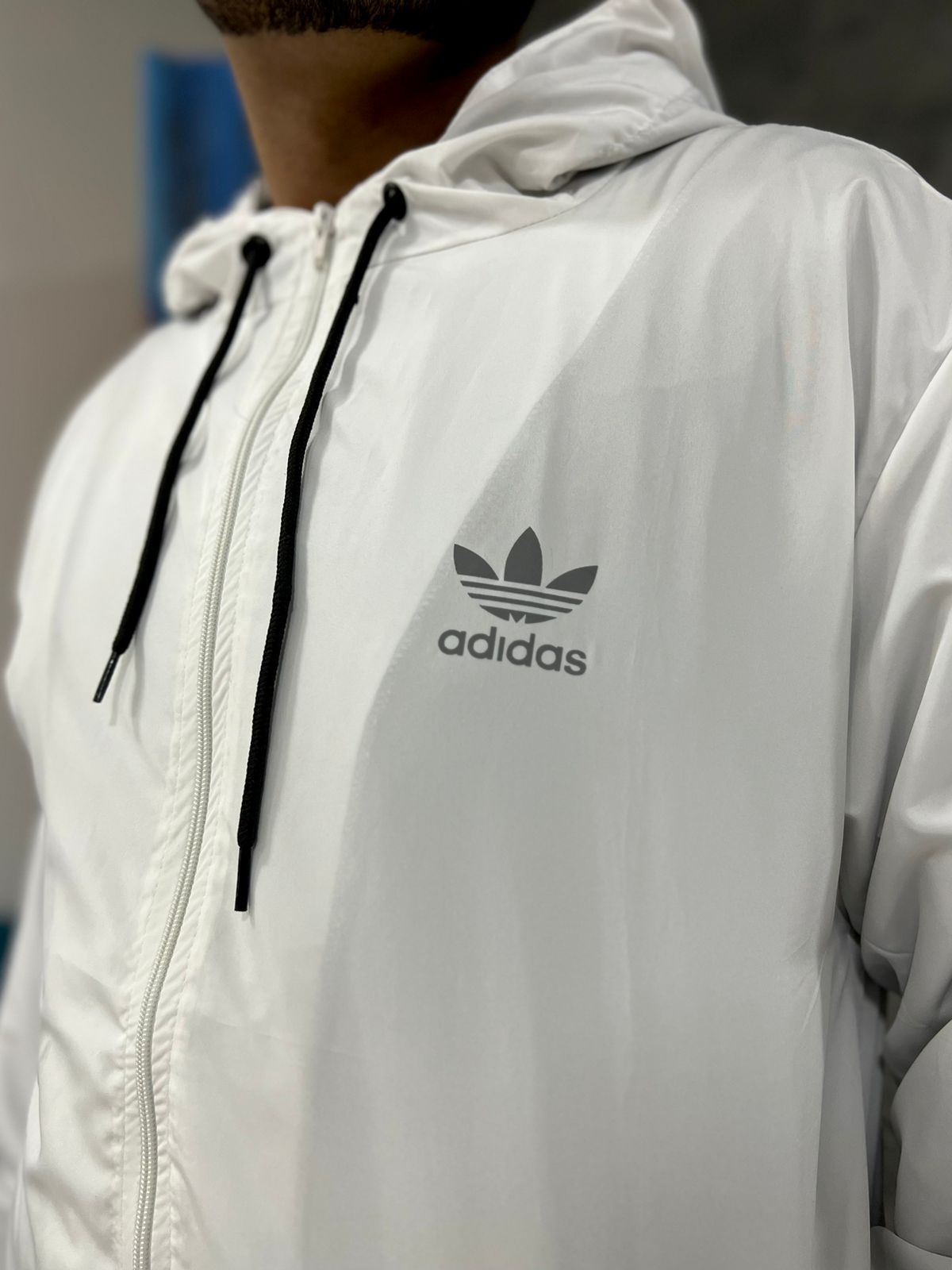 Corta Vento Adidas Branco