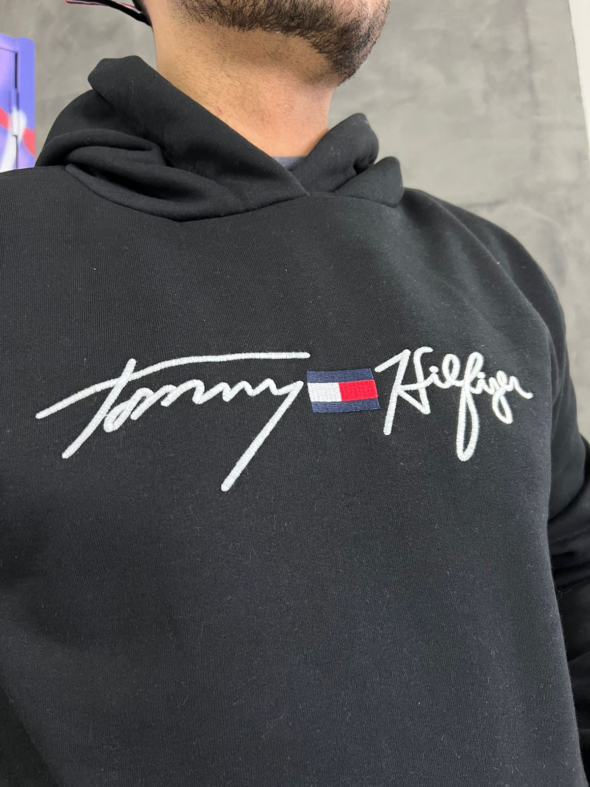 Blusa Moletom Tommy Preto